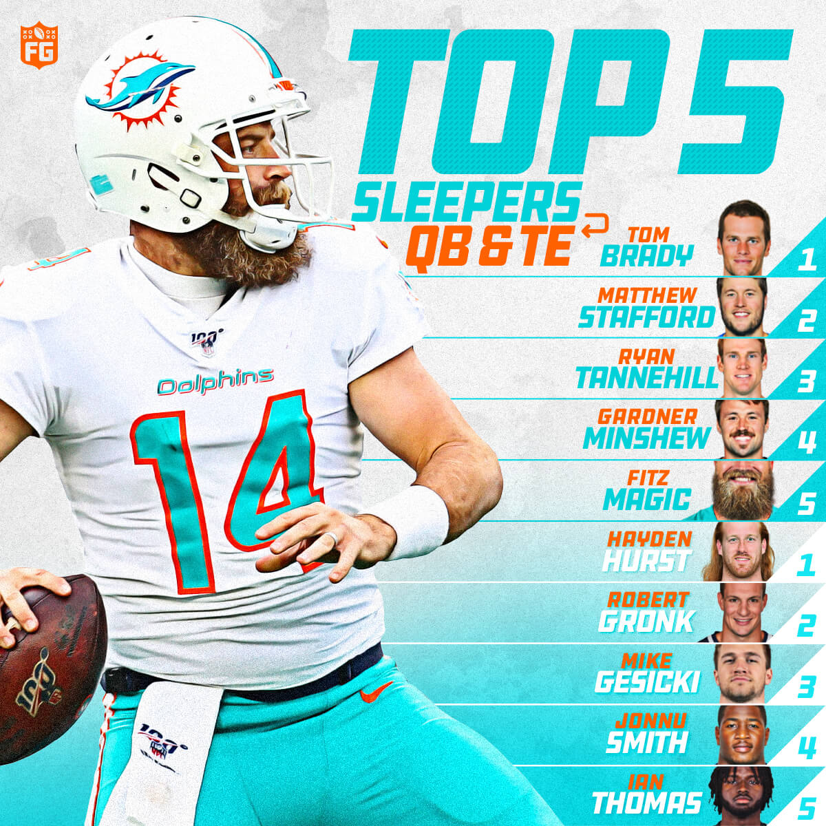 Top 5 Quarterback & Tight End Sleepers